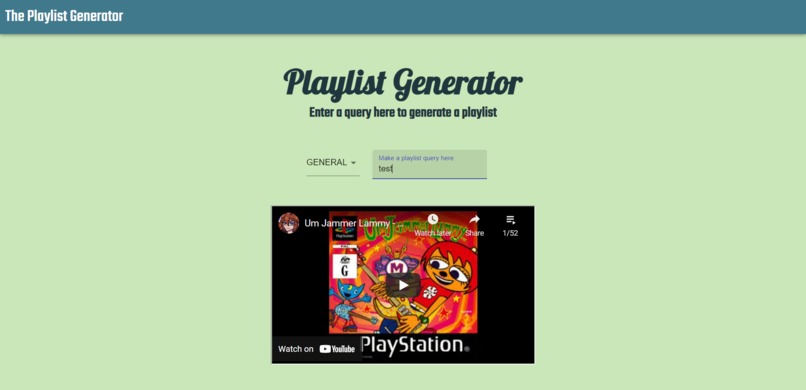 The Playlist Generator – screenshot 1