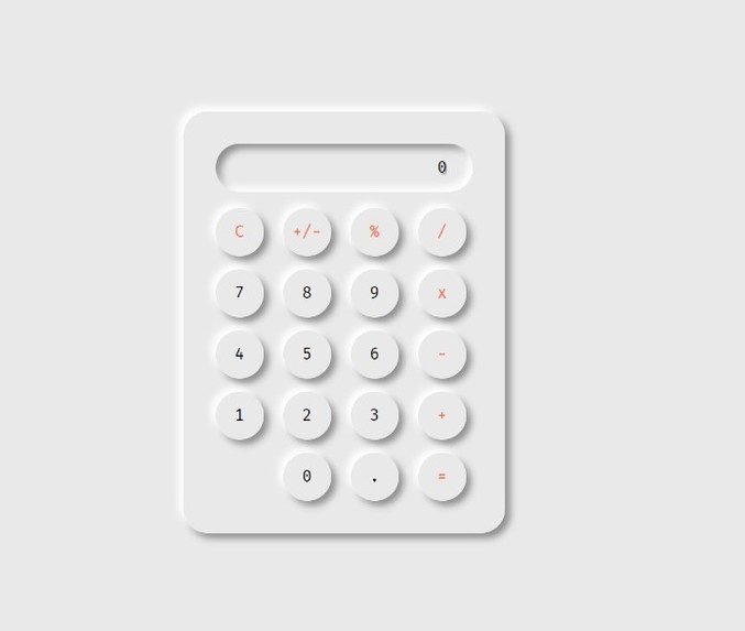 Neumorphic Calculator – screenshot 1