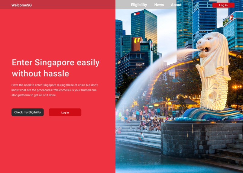 WelcomeSG – screenshot 1