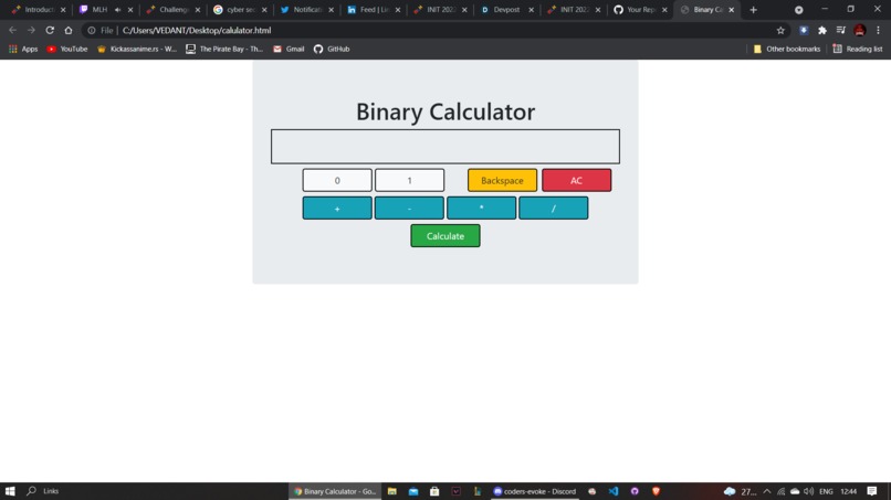 Binary Calulator – screenshot 1