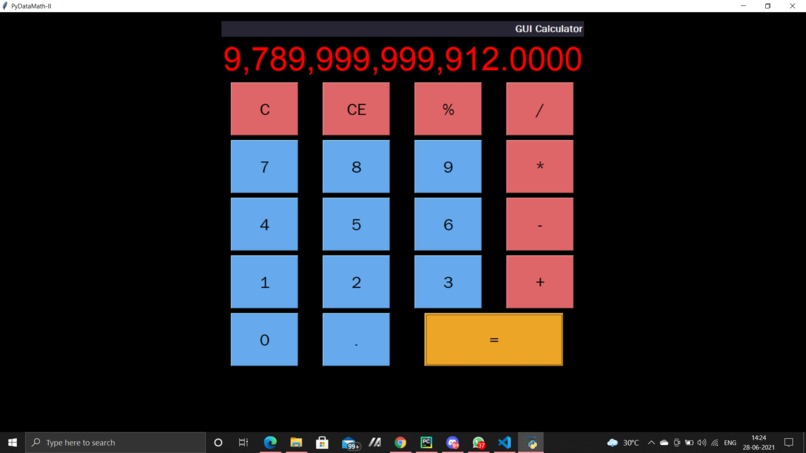 the calculator – screenshot 1