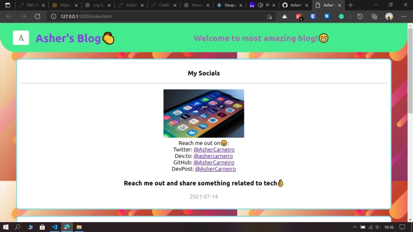 Asher's Blog using Replit Boilerplate – screenshot 1