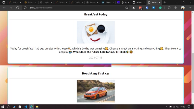 Asher's Blog using Replit Boilerplate – screenshot 2