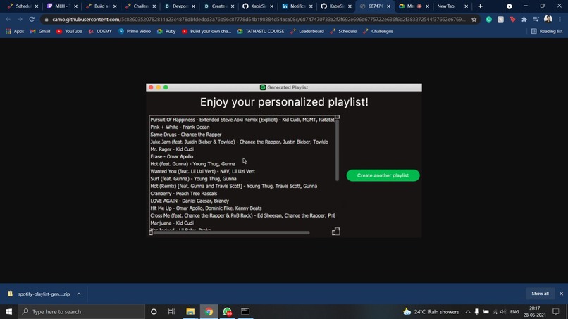 Create a Playlist Generator – screenshot 3