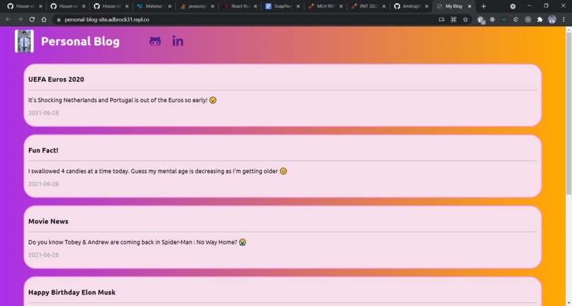Personal-Blogs – screenshot 1