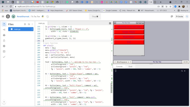 Online Tic Tac Toe on Replit – screenshot 1