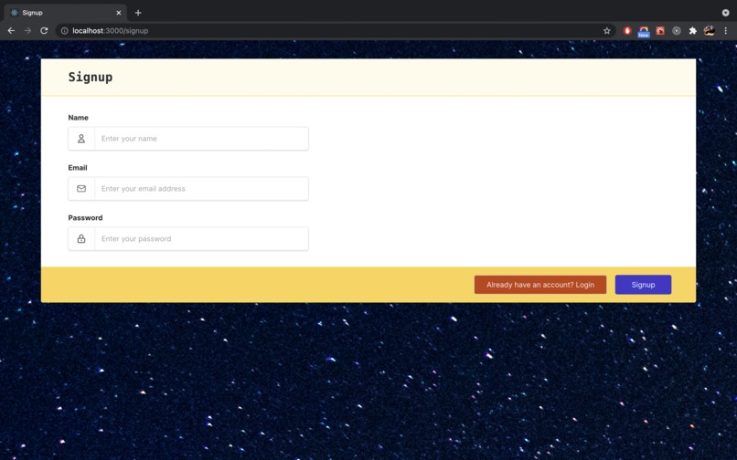 Two Factor Authentication using MERN – screenshot 1