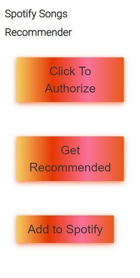 Spotify Songs Recommender – screenshot 1