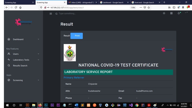 Covid-19 SelfScreen App – screenshot 2