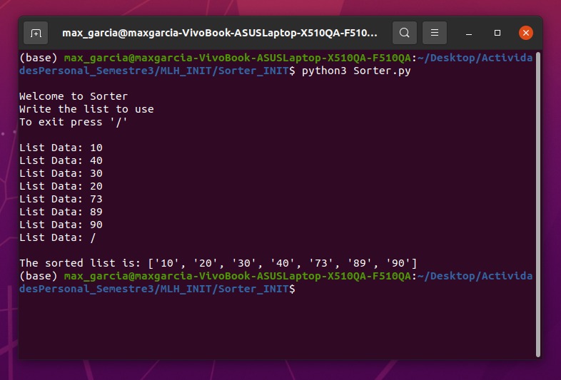 Sorter – screenshot 2