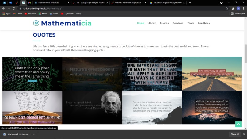 Educational project – screenshot 1