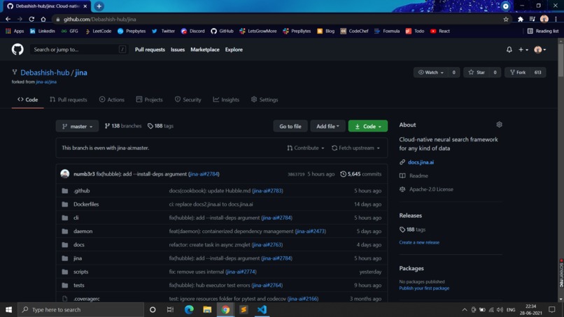 Fork and Start Jina GitHub Repo – screenshot 1