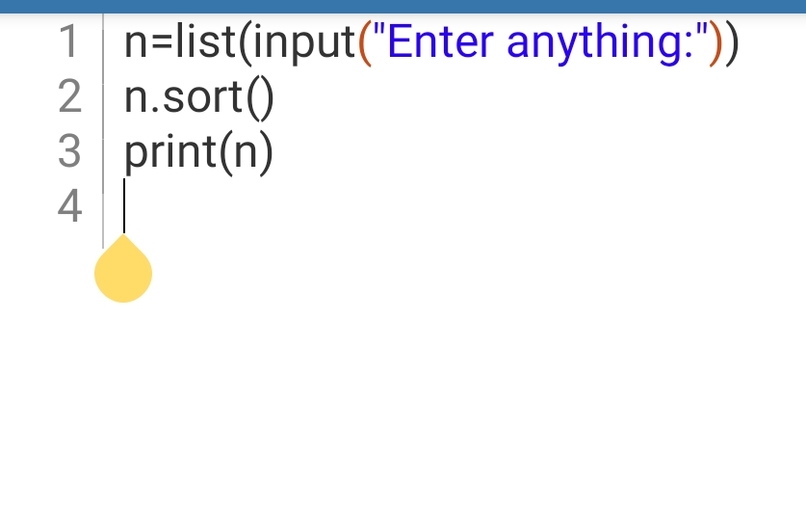 Sorting – screenshot 1
