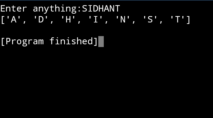 Sorting – screenshot 2