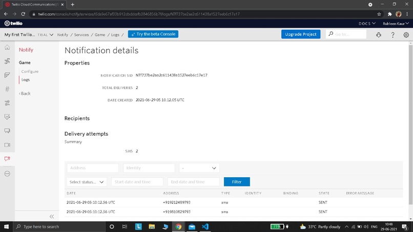 Twilio Game  – screenshot 2