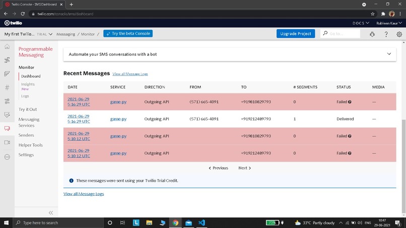 Twilio Game  – screenshot 4