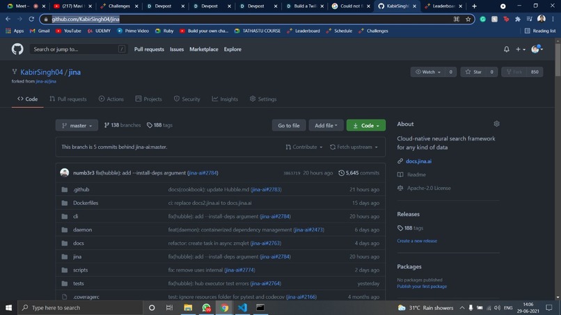 Fork and Star the Jina GitHub Repository – screenshot 1