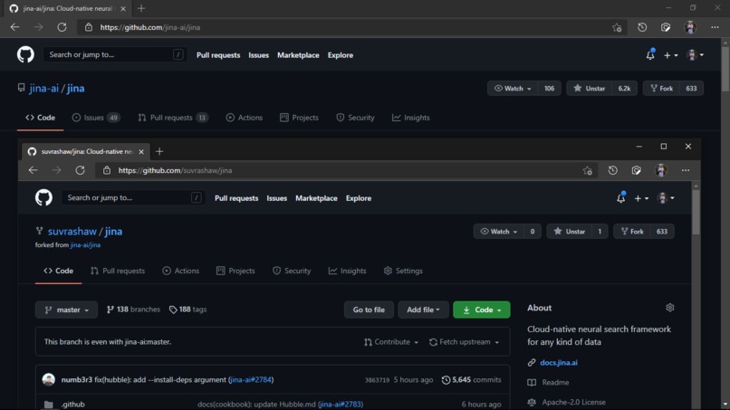 Fork and Star the Jina GitHub Repository – screenshot 1