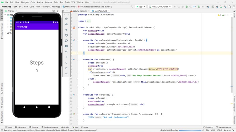 Fitness App – screenshot 1
