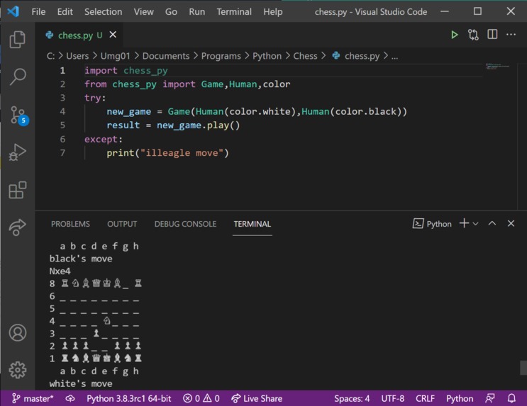 Simulating fav sport - Chess Game using python | Devpost