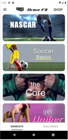 fitness app – screenshot 1