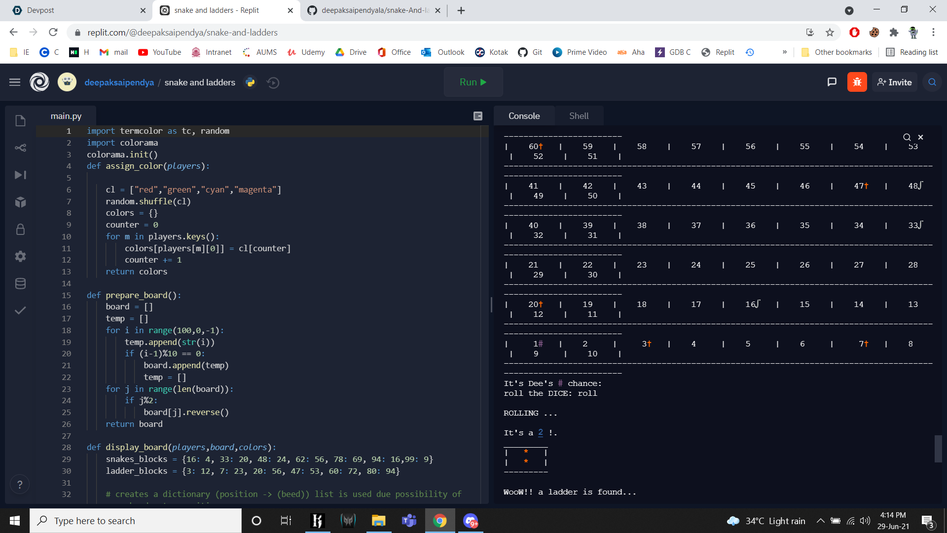 Snake and Ladder | Devpost