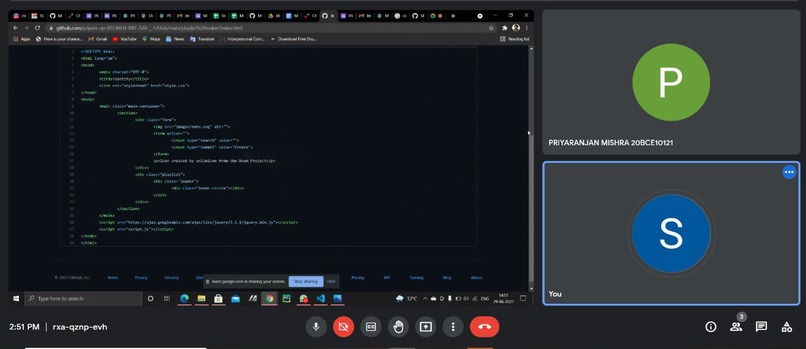 Paired Programming Session  – screenshot 1