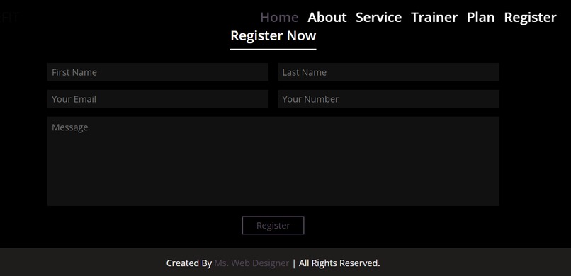 A beautiful and  responsive fitness website  – screenshot 1