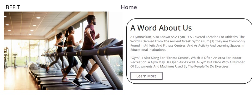 A beautiful and  responsive fitness website  – screenshot 3