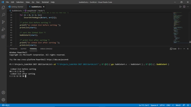 SortAList – screenshot 1