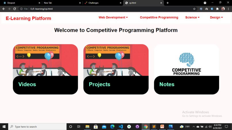 E-Learning platform – screenshot 5