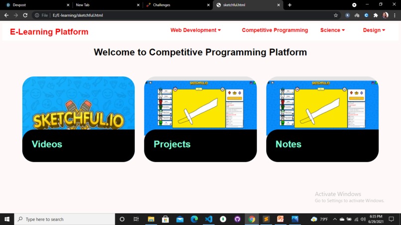 E-Learning platform – screenshot 6