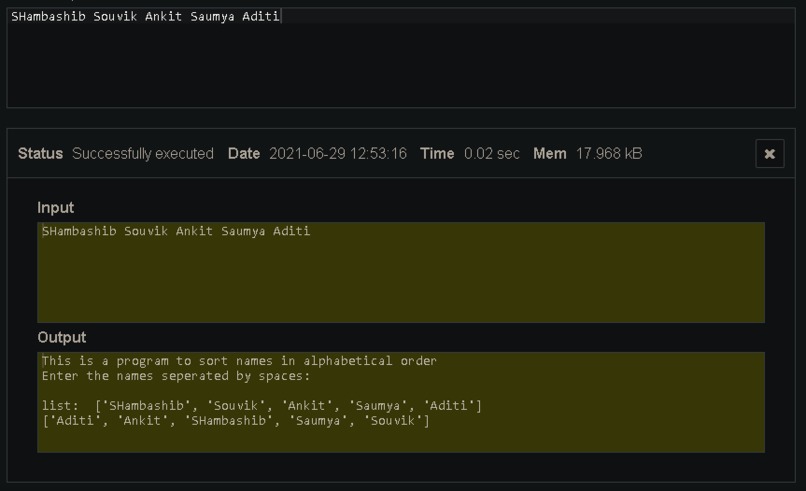 Sorting_List – screenshot 1