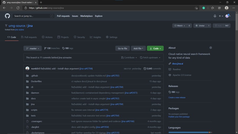 Jina GitHub Repo – screenshot 1