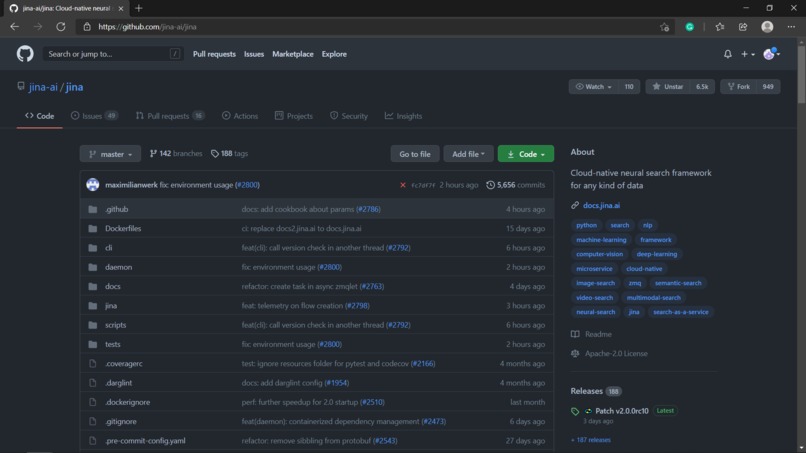 Jina GitHub Repo – screenshot 2