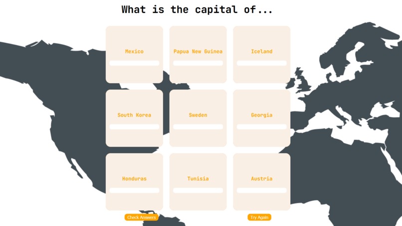 Capital quiz – screenshot 1
