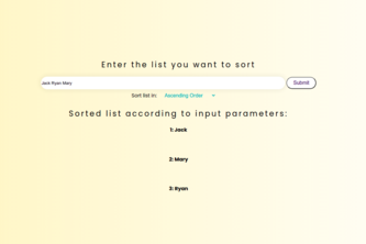 List sorter