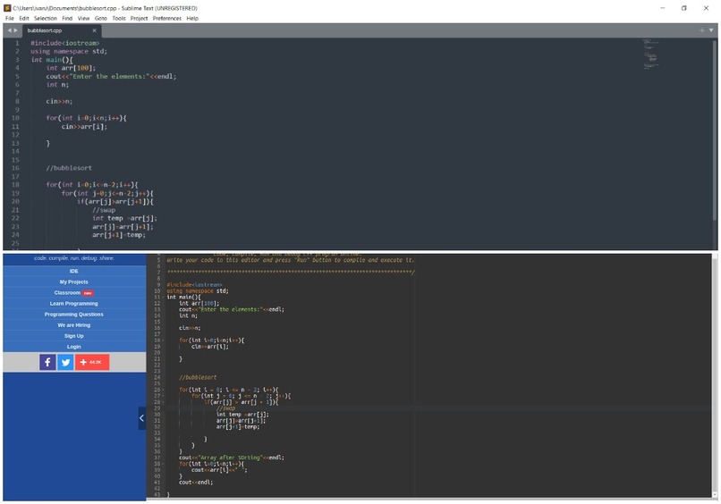 Write Code to Sort a List – screenshot 1
