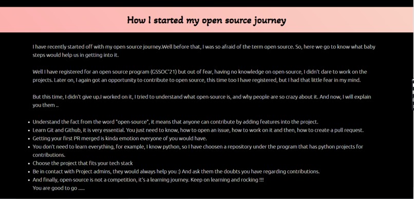 Beginner Guide to Open Source Contributions  – screenshot 1