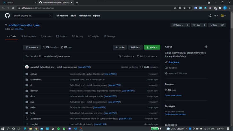 Fork and Star Jina GitHub Repository – screenshot 1