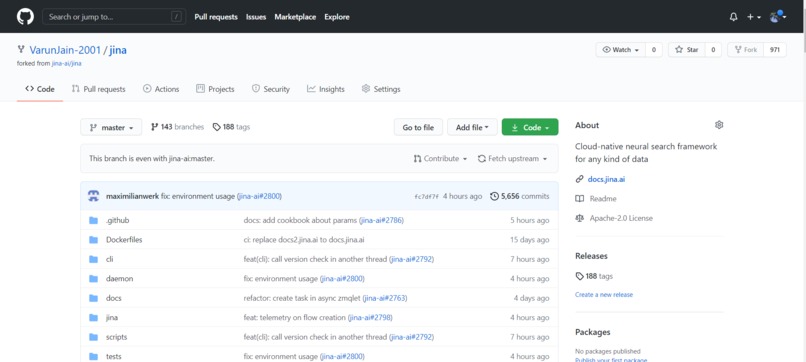Forking a Github – screenshot 1