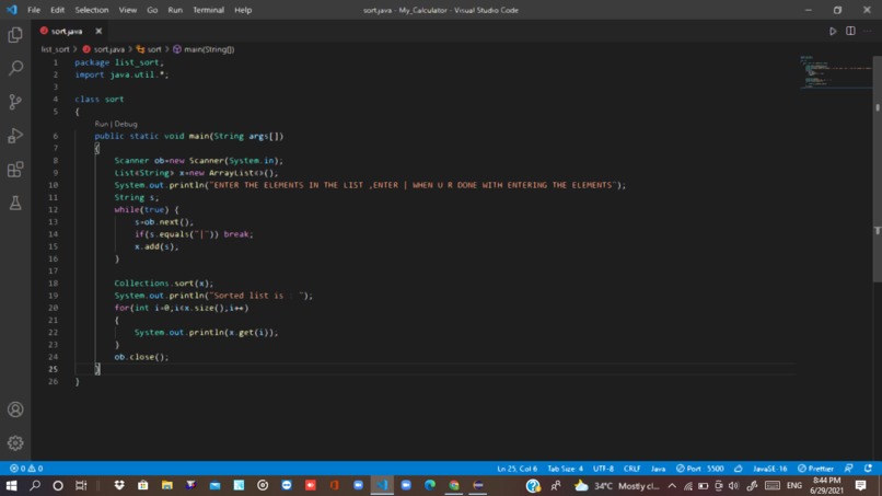 Sort List – screenshot 1