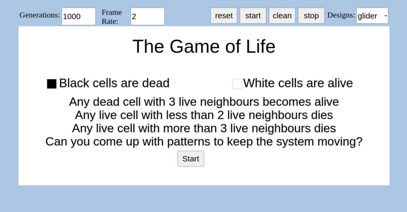Conway's Game of Life – screenshot 1