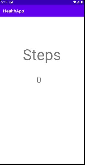 healthApp – screenshot 1
