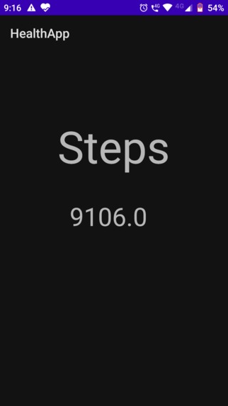 healthApp – screenshot 2