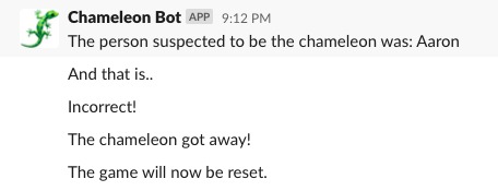Chameleon Slack Bot – screenshot 1