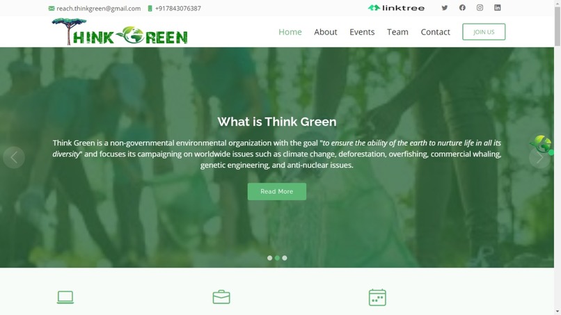 ThinkGreen Website – screenshot 1