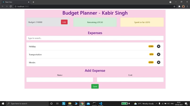 Build Something with React – screenshot 2