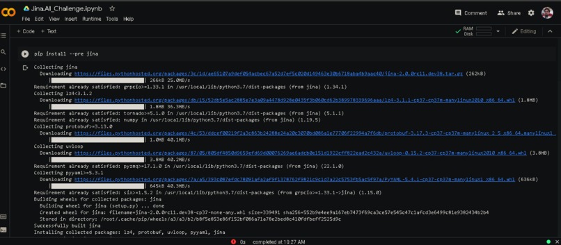 Hello World with Jina Ai – screenshot 1