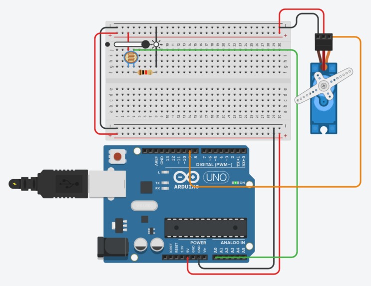 Photoresistor-Dependent Servo – screenshot 2